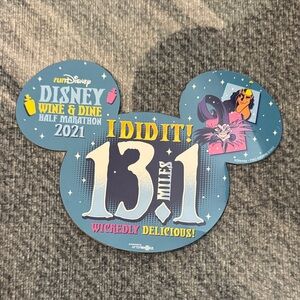 Disney Blue Wine & Dine Half Marathon Magnet